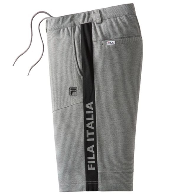 「＜フィラ＞のびのびニットハーフパンツ（メンズハーフパンツ）」｜グレー
