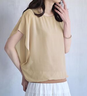 RANAN（ラナン）の「シフォン使いふんわり袖プルオーバー（カットソー）」｜詳細画像