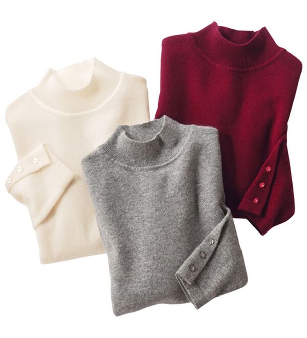 カシミアウールリッチデザインプルオーバー - ベルーナ【公式】