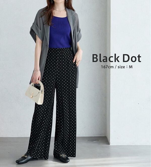 GeeRA（ジーラ）の「セルフカットセミワイドプリーツパンツ（フルレングスパンツ）」｜詳細画像