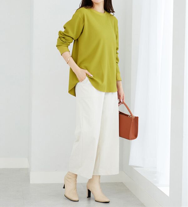 BELLUNA（ベルーナ）の「《快適Ｌａｂ．》 乾きやすい！ドライワッフルプルオーバー（カットソー）」｜詳細画像