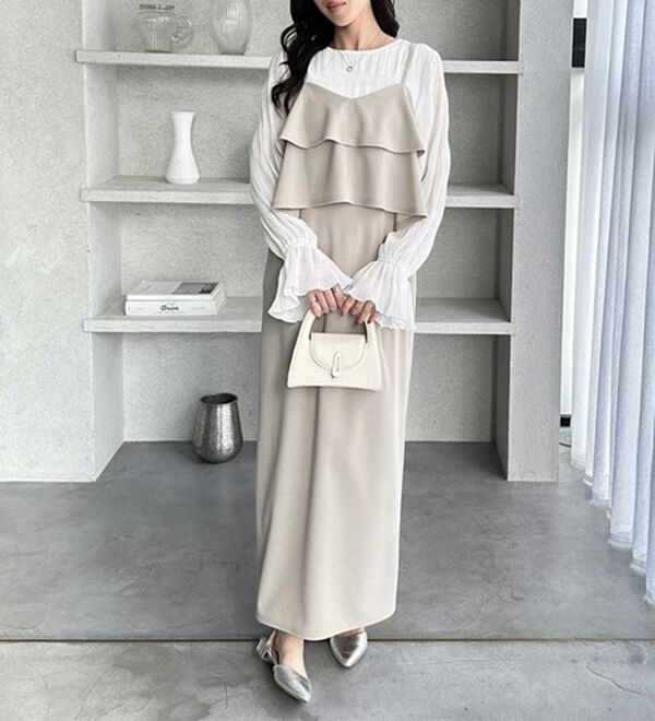 GeeRA（ジーラ）の「フリルキャミワンピース（カットソーワンピース）」｜詳細画像