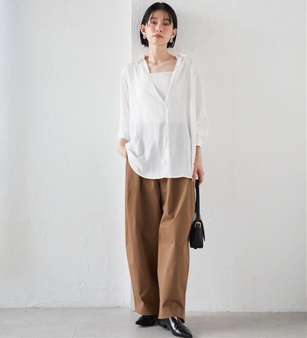 RANAN（ラナン）の「2WAYサテンスキッパーシャツ（シャツ）」｜詳細画像