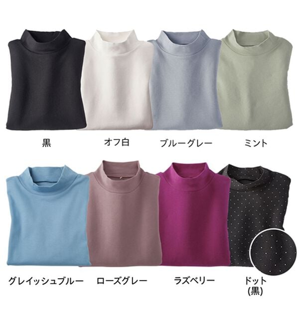 BELLUNA（ベルーナ）の「【選べる衿】肌に優しい綿１００％暖か発熱素材プルオーバー＜ベルホット　コットン＞（カットソー）」｜詳細画像