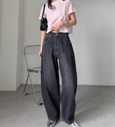 RANAN（ラナン）の「フロントシームカーブデニム（フルレングスパンツ）」