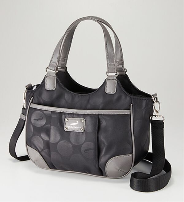 BELLUNA（ベルーナ）の「＜クロコダイル＞ドット柄２ＷＡＹ手提げ（ハンドバッグ）」｜詳細画像