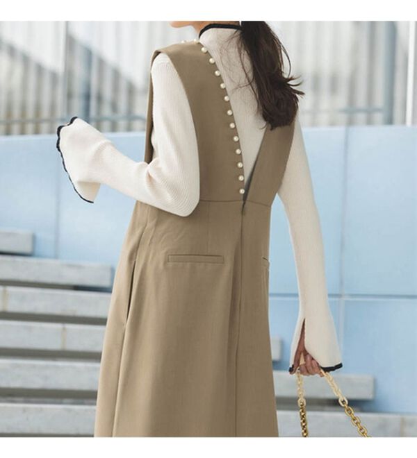 RANAN（ラナン）の「パールビジュー付ジャンパースカート（ジャンパースカート）」｜詳細画像