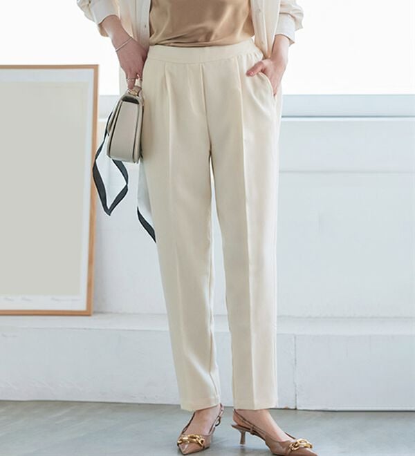 Pierrot（ピエロ）の「【選べる丈】高見えゆるテーパードパンツ（フルレングスパンツ）」｜詳細画像