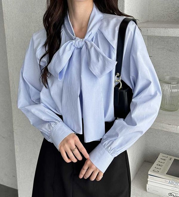 GeeRA（ジーラ）の「ボリュームボウタイブラウス（ブラウス）」｜詳細画像