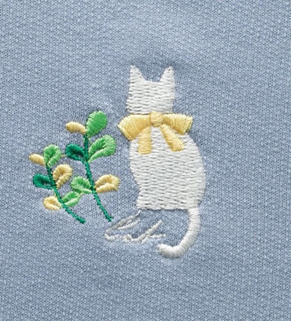 LAVIENNE（ラヴィエンヌ）の「綿１００％ゆったり刺しゅうスウェットパジャマ（パジャマ・ルームウェア）」｜詳細画像