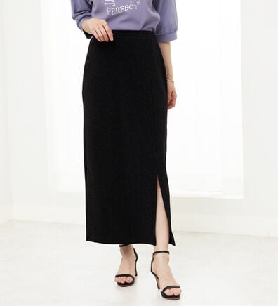 BELLUNA（ベルーナ）の「ラメ使いペンシルスカート（ロングスカート）」