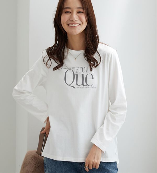 BELLUNA（ベルーナ）の「【着回しのミカタ！】綿100％大人顔サマ見えプリントロンT（カットソー）」｜詳細画像