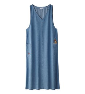 BELLUNA（ベルーナ）の「【トコロコムギ】デニムジャンパースカート（ジャンパースカート）」｜ブルー