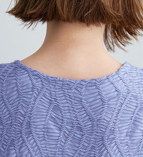 BELLUNA（ベルーナ）の「波柄シアージャカード素材カーディガン（ニットカーディガン）」｜詳細画像