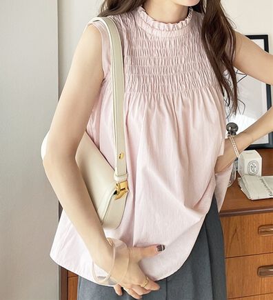 GeeRA（ジーラ）の「ストライプシャーリングブラウス（アンサンブル）」