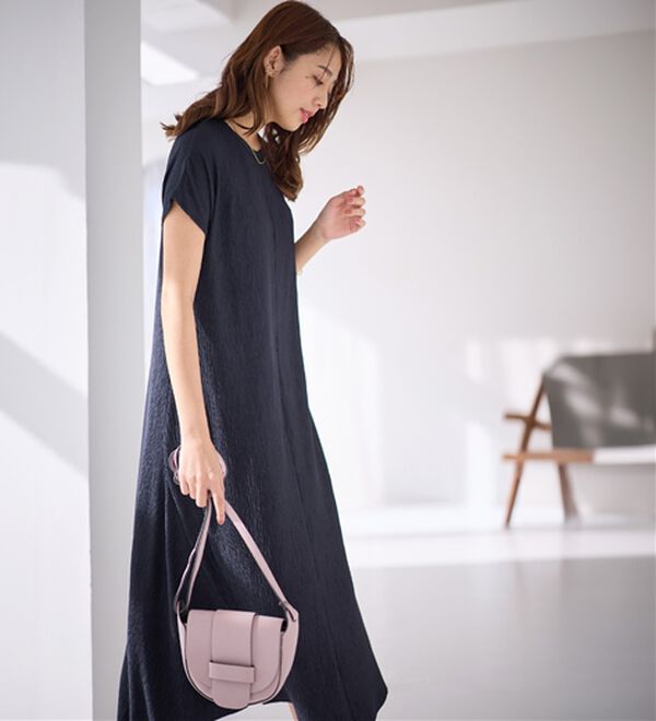 alotta（アロッタ）の「【４つの機能付】ひんやり楽ちん快適！フレアーワンピース（カットソーワンピース）」｜詳細画像