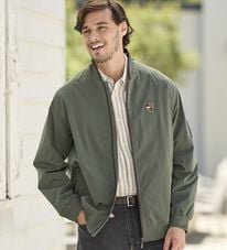 「＜ダンロップ・リファインド＞裏チェックデザインＭＡ１ジャケット（メンズブルゾン）」