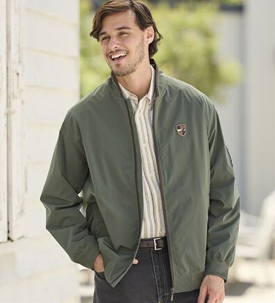 「＜ダンロップ・リファインド＞裏チェックデザインＭＡ１ジャケット（メンズブルゾン）」