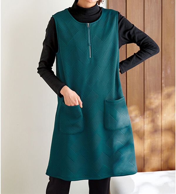 BELLUNA（ベルーナ）の「【２枚組】ジップデザインジャカードジャンパースカート（ジャンパースカート）」｜詳細画像