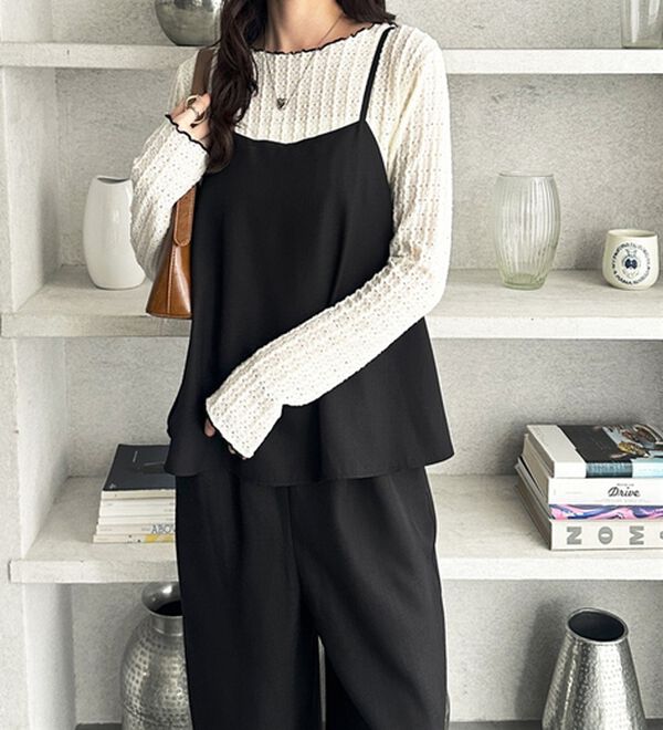 GeeRA（ジーラ）の「セットアップ風キャミソールサロペット（オールインワン）」｜詳細画像