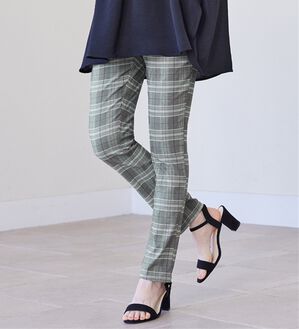 Viola e Viola（ヴィオラ エ ヴィオラ）の「すっきり楽ちんチュニックパンツ（フルレングスパンツ）」｜グレンチェック
