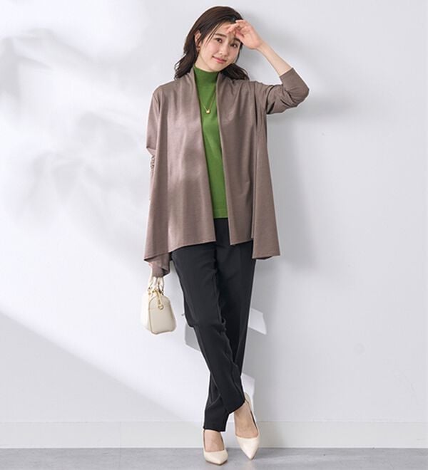 BELLUNA（ベルーナ）の「Ｔシャツが苦手な方に！ひんやり綿混ニットＴ【選べるデザイン】（ニット・セーター）」｜詳細画像