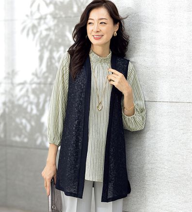 ルフラン（ルフラン）の「ジャカードプルオーバーベストアンサンブル（アンサンブル）」