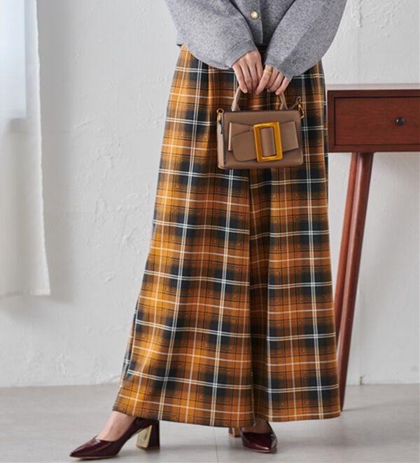 RANAN（ラナン）の「柔らかあったか！裏起毛ロングフレアガウチョパンツ（フルレングスパンツ）」｜詳細画像