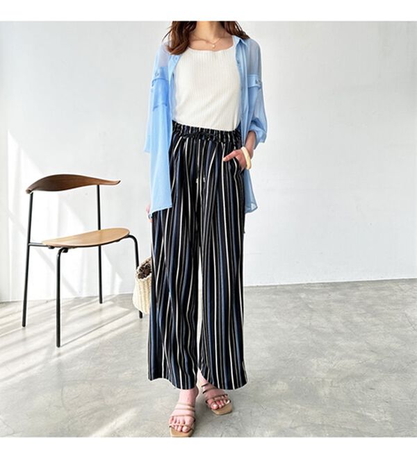 GeeRA（ジーラ）の「接触冷感！リラックスワイドパンツ（ワイドパンツ・ガウチョ）」｜詳細画像