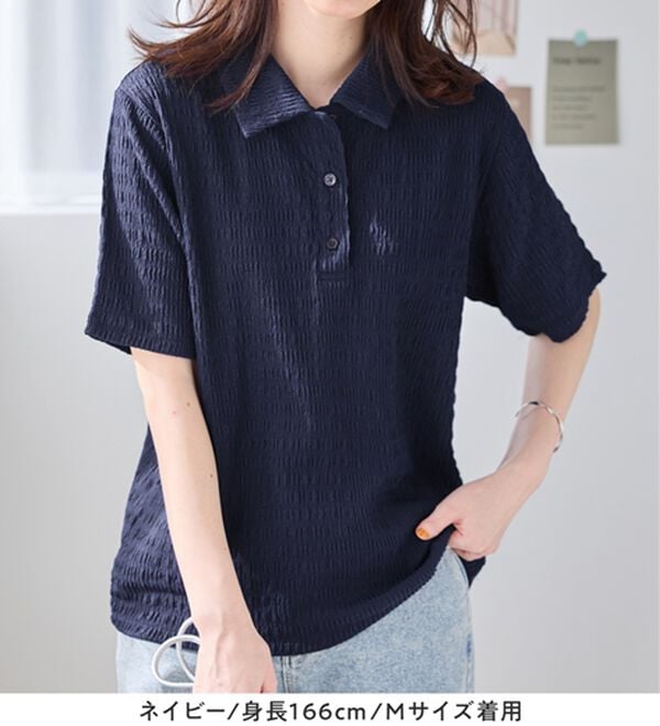 Viola e Viola（ヴィオラ エ ヴィオラ）の「ポコポコ素材ポロトップス（カットソー）」｜詳細画像