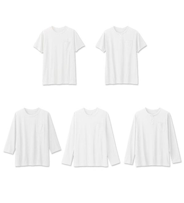 「【男女兼用】綿混ポケット付きＴシャツ（メンズシャツ）」｜オフホワイト