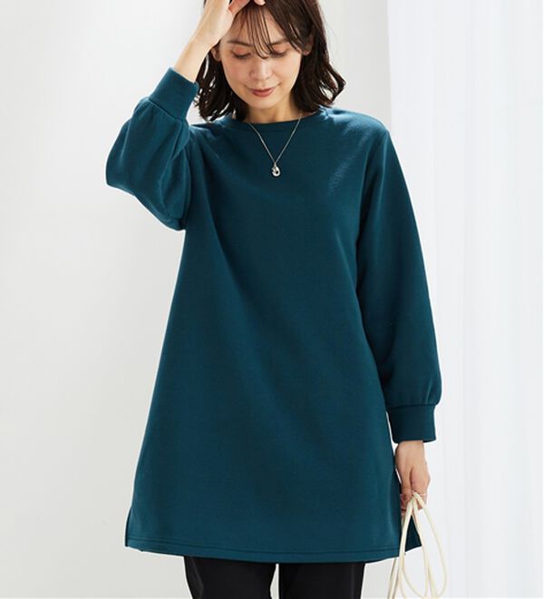 BELLUNA（ベルーナ）の「ふんわり素材軽ぽかチュニックワンピ―ス（チュニックワンピース）」｜詳細画像