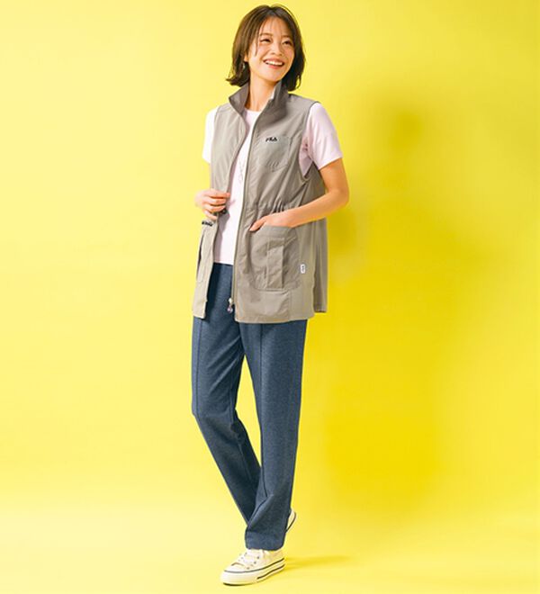 ルフラン（ルフラン）の「【３本組】＜ＦＩＬＡ＞杢調すっきりラクするパンツ（フルレングスパンツ）」｜詳細画像