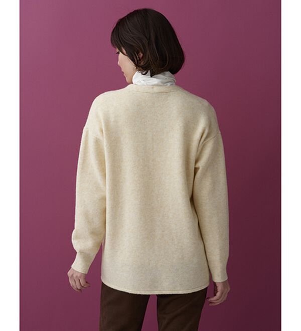 BELLUNA（ベルーナ）の「インナーに合わせるウール入りニットプルオーバー（ニット・セーター）」｜詳細画像
