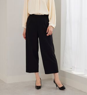 BELLUNA（ベルーナ）の「＜セレモニースタイル＞ジョーゼット素材ワイドパンツ（ワイドパンツ・ガウチョ）」｜黒