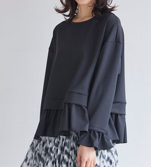 RANAN（ラナン）の「＜ＨＳ＞重ね着風配色フリルプルオーバー（カットソー）」｜詳細画像