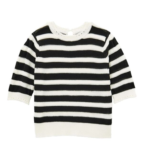 GeeRA（ジーラ）の「透かし編ボーダーサマーニット（ニット・セーター）」｜詳細画像