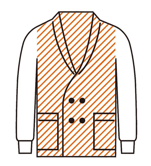 「＜クロコダイル＞暖か裏ファーホームジャケット（メンズルームウェア）」｜詳細画像