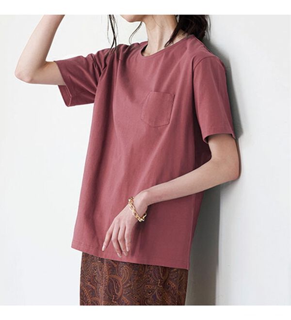 BELLUNA（ベルーナ）の「【ポケット付】綿１００％抗菌防臭汗ジミ対策プルオーバー（Tシャツ）」｜詳細画像