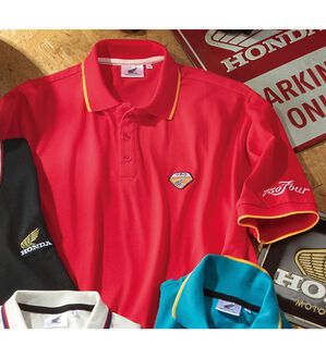 「＜ＨＯＮＤＡ＞ドライ鹿の子ポロシャツ（メンズポロシャツ）」｜レッド