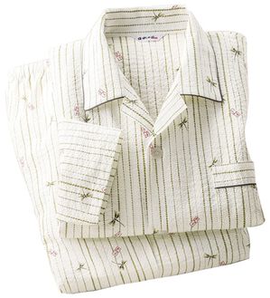 「日本製綿１００％和柄リップルパジャマ（メンズルームウェア）」｜ベージュ