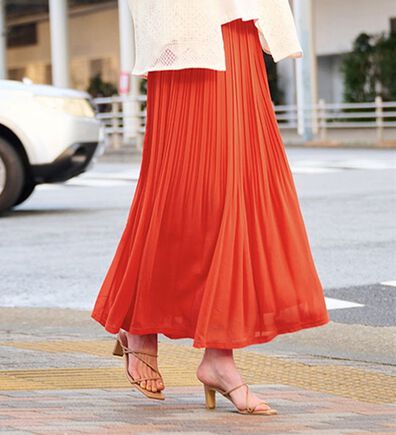 RANAN（ラナン）の「シフォンプリーツマキシスカート（ロングスカート）」