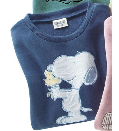 LAVIENNE（ラヴィエンヌ）の「スヌーピー裏起毛アップリケプルオーバー（トレーナー・スウェット）」