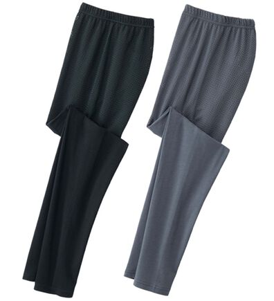 LAVIENNE（ラヴィエンヌ）の「【２色組】綿混の涼やかメッシュレギンス（肌着・インナーウェア）」