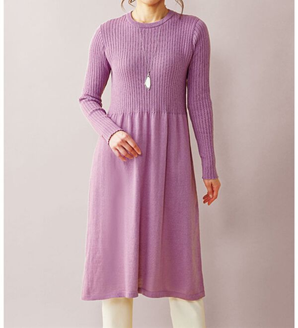 BELLUNA（ベルーナ）の「リブ使いベストデザインニットアンサンブル（チュニック）」｜詳細画像