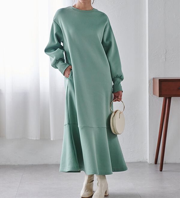 RANAN（ラナン）の「＜ＨＩＧＨ　ＳＰＥＣ＞毛玉になりにくい！ペプラムデザインワンピース（その他ワンピース）」｜詳細画像