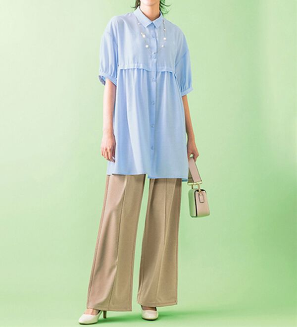 ルフラン（ルフラン）の「【ａ・Ａ・Ｐ】楊柳素材の涼やかブラウス（ブラウス）」｜詳細画像