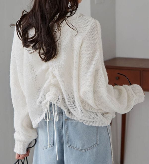 RANAN（ラナン）の「モヘアライク２ＷＡＹギャザーニット（ニット・セーター）」｜詳細画像