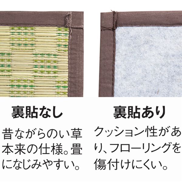 「小さな格子柄がきれいな上敷（い草ラグ）」｜詳細画像