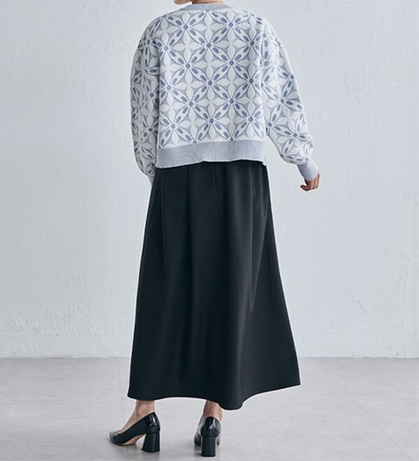 RANAN（ラナン）の「花柄モールジャカードカーデ（ニットカーディガン）」｜詳細画像